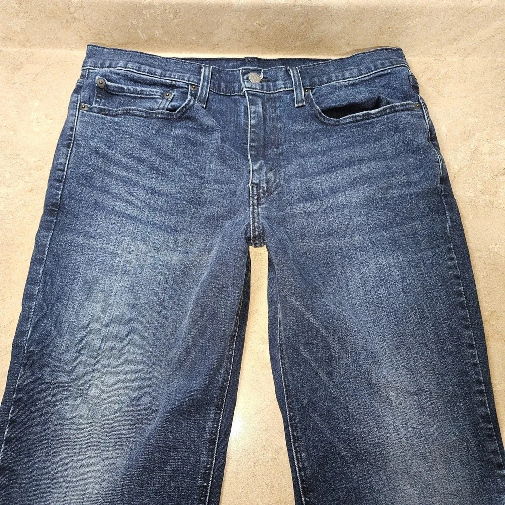 Levis 541‎ Jeans Mens 34x30 Blue Athletic Taper Stretch Denim Water Less Zip Fly
